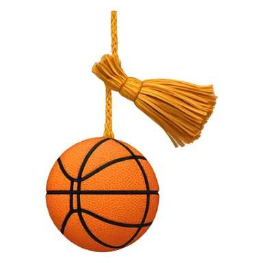 Two basket balls with tassels  sticker