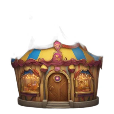 medieval funhouse decorated in a carnival way sticker