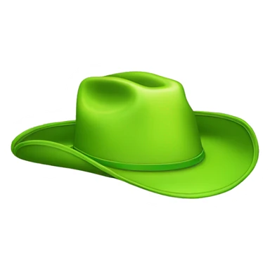 Lime green cowboy hat sticker