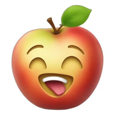 Pomme sur abricot sticker