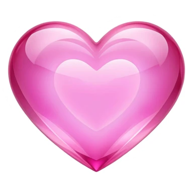 gemstone pink heart sticker