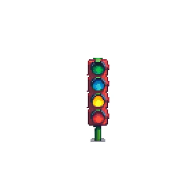simple iconic traffic light sticker