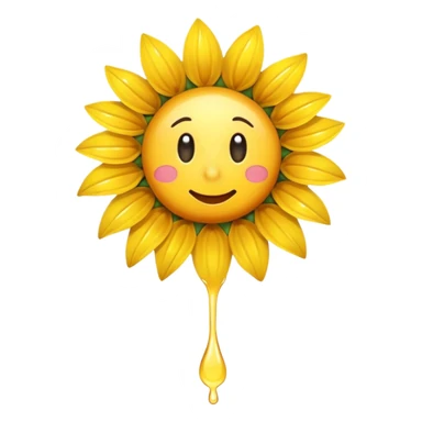 dripping sun flower  sticker