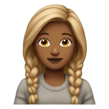 Cozy girl with bronde hair sticker