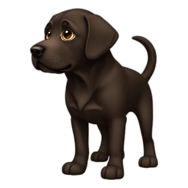 Labrador Dark brown sticker