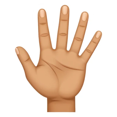 W hand sign 5 fingers sticker