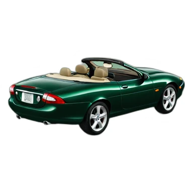  Dark green 1997 Jaguar XK8 convertible top up sticker