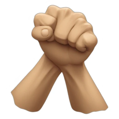 Two colliding fists. sticker