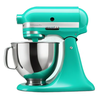 Realistic isolated tiffany blue kitchenaid mixer  sticker