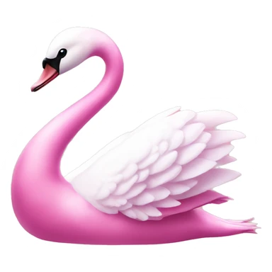 pink swan sticker