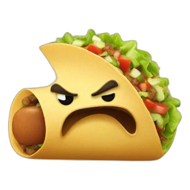 Angry Taco sticker