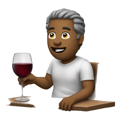 Relax sipping wine sticker