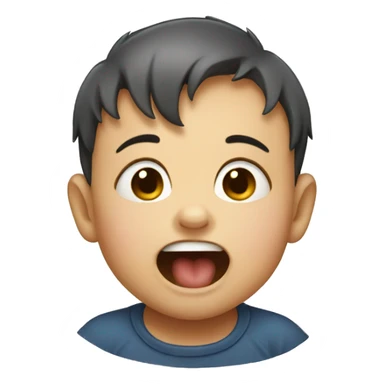 A baby laughing and crying sticker