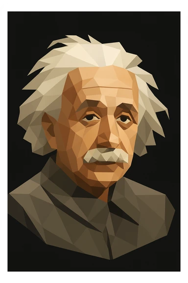 Turn the figure in this picture to an avatar. Low-poly flat style. Pure black background sticker