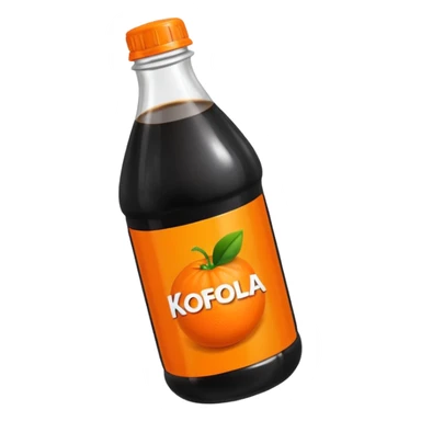 Czech Kofola black and orange in a plastic bottle black liquid sticker