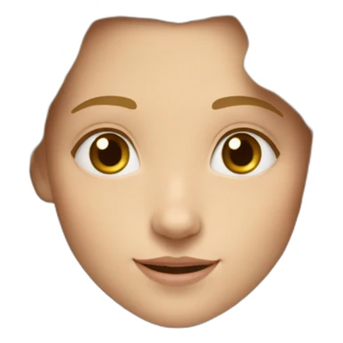 Eowyn met bruin haar in een staart sticker