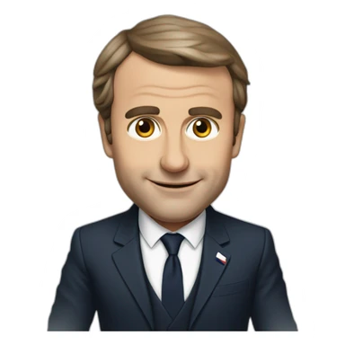 emanuel macron president of france sticker
