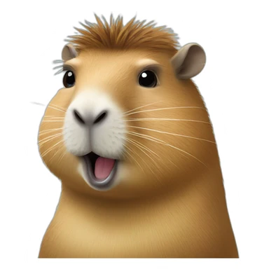 Un capybara sur une mouette sticker