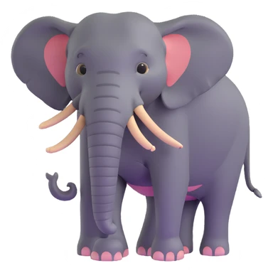 man with elephant features sticker