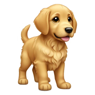 Golden retriever puppy standing sticker