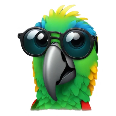 Parrot with sunglasses sticker