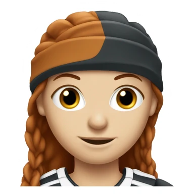 Brunette guy redhead girl lacrosse players sticker