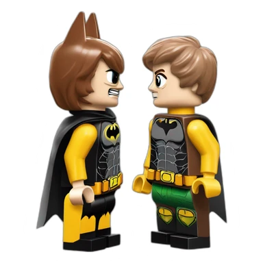 lego batman and robin kissing sticker