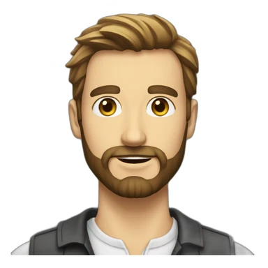 Bastien Marécaux with beard sticker