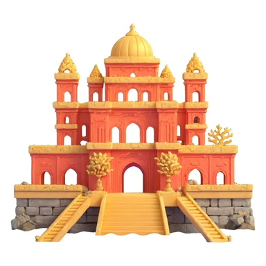 full ancient Anunnaki golden underwater palace, ornate architecture, encrusted with coral and barnacles sticker