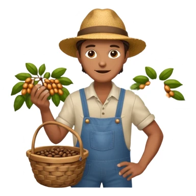 granjero de cafe full body  sticker