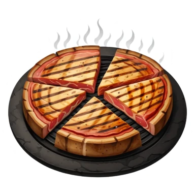 round meat grilled slice sticker