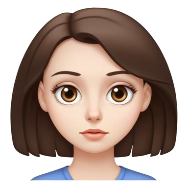 pale brunette rolling her eyes sticker