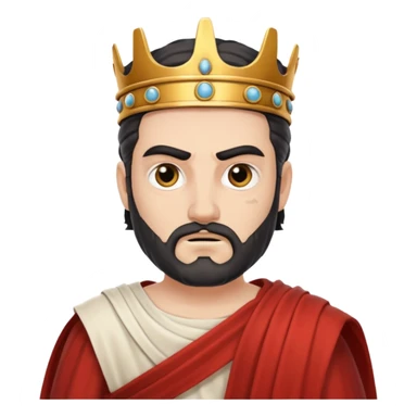 evil ancient greek king with toga ugly sticker