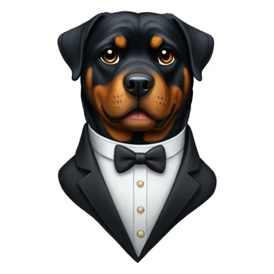 Rottweiler in a tux  sticker