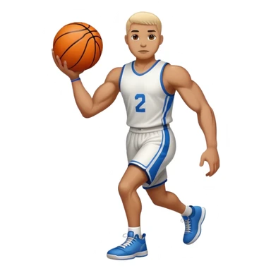 Basketball with muscles & legs  sticker