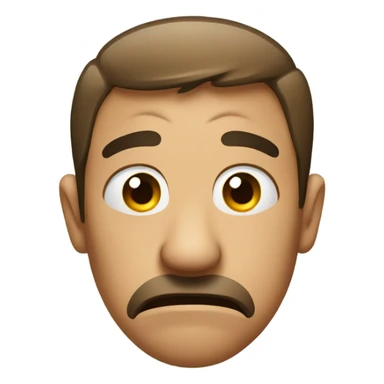 frowning face sticker