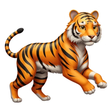 High resolution of a runnig tigar sticker