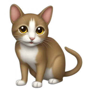 Souris sur le dos d' un chat sticker