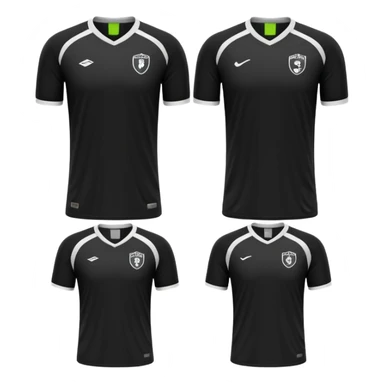 collection maillot de foot noir différents modèles sticker