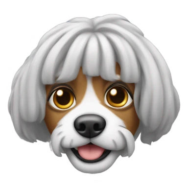 Dog wearing a judge’s wig  sticker
