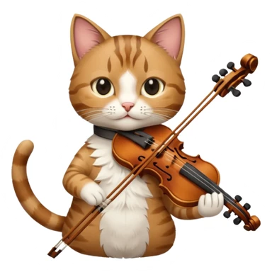 Cat playing violin sticker