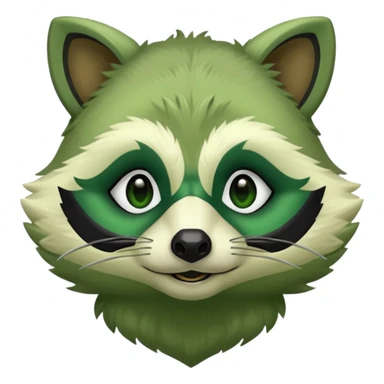 waitor green racoon sticker