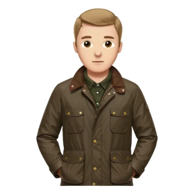 man with barbour sticker