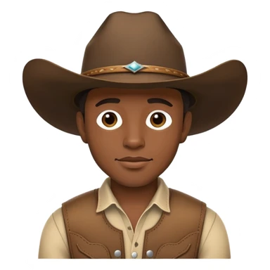 Black man tilting cowboy hat sticker
