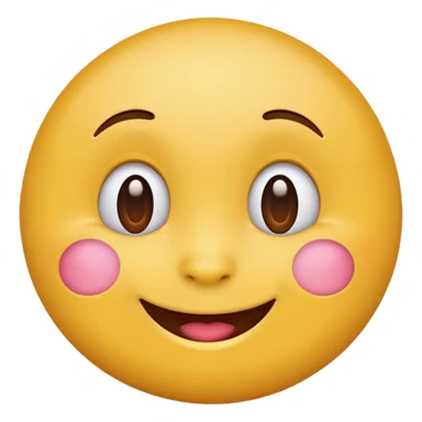 Round, yellow emoji looking left sticker
