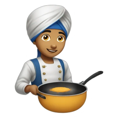 sikh kid cooking sticker