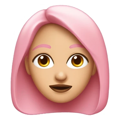 Mujer de piel rosa pastel con 4 ojos y orejas de ajolote sticker