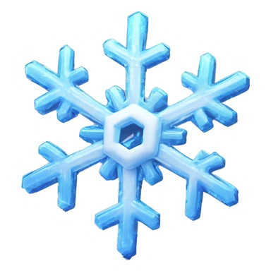 Blue and white snowflake, neon, mobile game, centered, high detail, game asset 3d, isometric art, 3d octane render, 3d asset, lens flare sticker