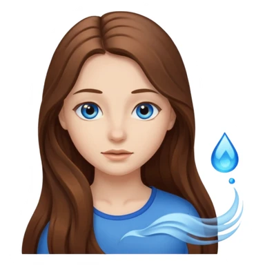 long hair image of a girl sticker