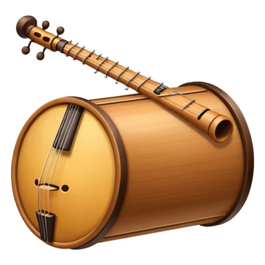 wooden instrument sticker